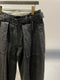 MAISON MILL / BELTED DENIM TROUSERS / BLACK