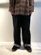 MAISON MILL / BELTED DENIM TROUSERS / BLACK