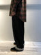 MAISON MILL / BELTED DENIM TROUSERS / BLACK