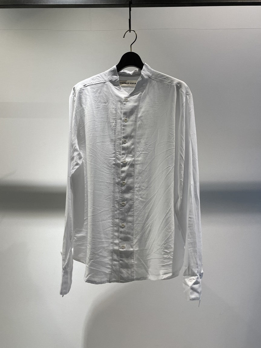 SYNGMAN CUCALA / ASYMMETRIC SHIRTS LONG SLLEVE / WHITE
