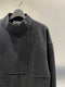 SYNGMAN CUCALA / ZIPPED PULLOVER SWEAT / BLACK