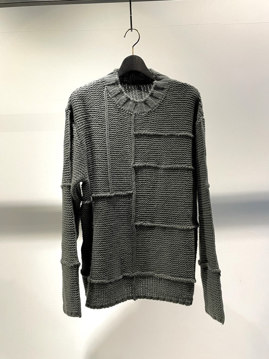 LA HAINE INSIDE US / PATCHWORK KNIT / GREY