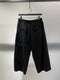 SYNGMAN CUCALA / CROPPED WIDE EASY TROUSERS / BLACK