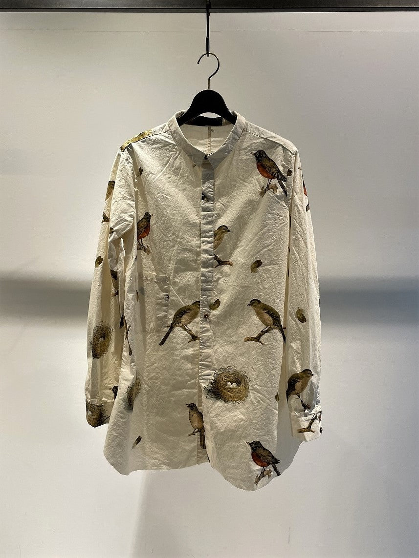 ALEKSANDR MANAMIS / LONG SLEEVE SHIRT BIRD / NATURAL