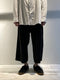 SYNGMAN CUCALA / CROPPED WIDE EASY TROUSERS / BLACK
