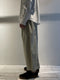 SYNGMAN CUCALA / CROPPED WIDE EASY TROUSERS / STONE
