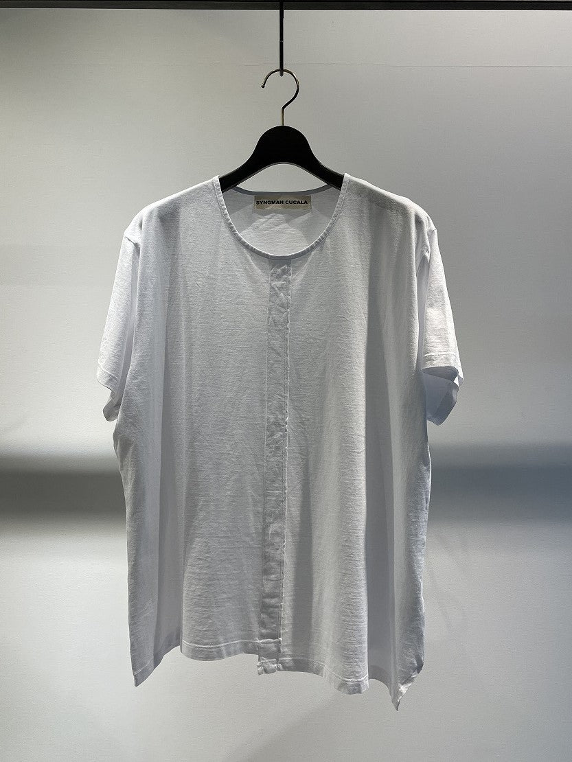 SYNGMAN CUCALA / ASYMMETRIC T-SHIRT / WHITE