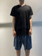 SYNGMAN CUCALA / DOUBLE LAYER T-SHIRT / BLACK