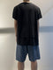SYNGMAN CUCALA / DOUBLE LAYER T-SHIRT / BLACK