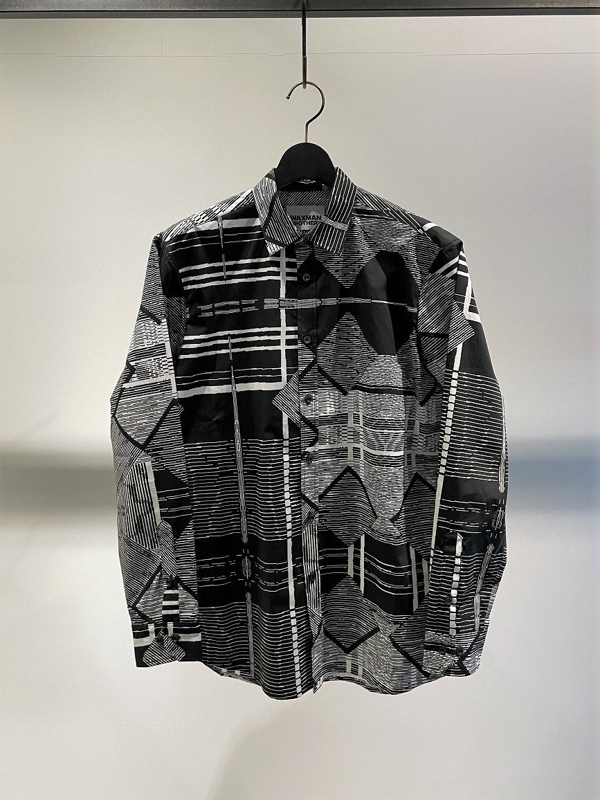 WAXMAN BROTHERS / REGULAR COLLAR SHIRT / MONOCHROME