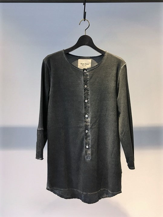 MARC POINT / HENLEY NECK T-SHIRT / GREY