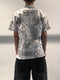 OVERLORD / SHORT SLEEVE SHORT BANDANA PATCHWORK / WHITE