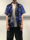 OVERLORD / SHORT SLEEVE SHORT BANDANA PATCHWORK / NAVY