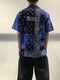 OVERLORD / SHORT SLEEVE SHORT BANDANA PATCHWORK / NAVY