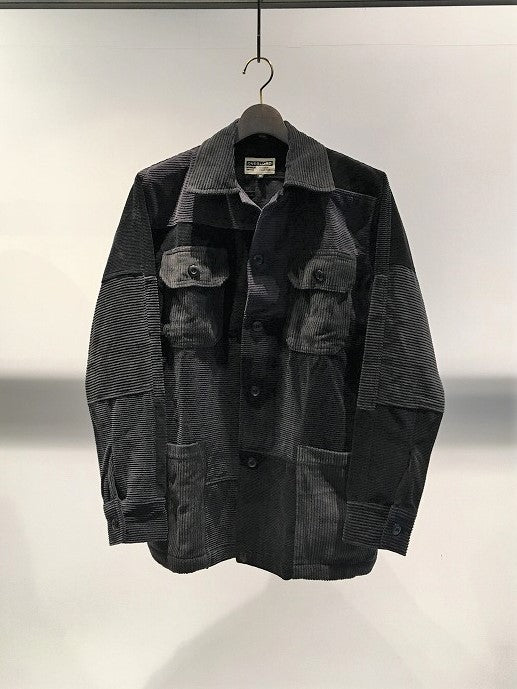 OVERLORD / PATCHWORK VINTAGE CORDUROY JACKET / BLACK