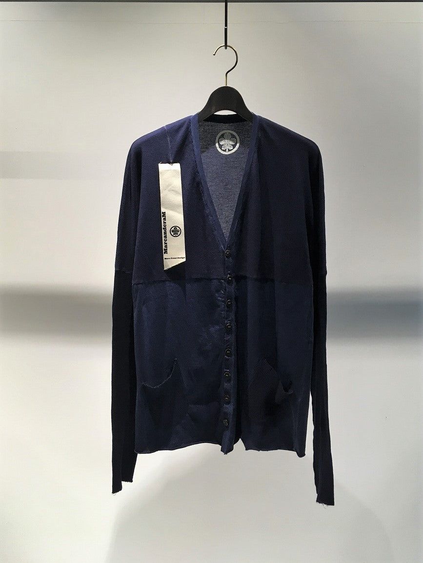 MARC POINT - MARCANDCRAM / COMBINATION CARDIGAN / BLUE