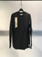 MARC POINT - MARCANDCRAM / RAW EDGE TEE LONG SLEEVE / BLACK