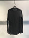 MARC POINT - MARCANDCRAM / RAW EDGE TEE LONG SLEEVE / BLACK