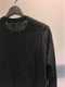 MARC POINT - MARCANDCRAM / RAW EDGE TEE LONG SLEEVE / BLACK