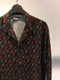 WAXMAN BROTHERS / OPEN COLLAR SHIRT / BLK×RED