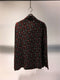 WAXMAN BROTHERS / OPEN COLLAR SHIRT / BLK×RED