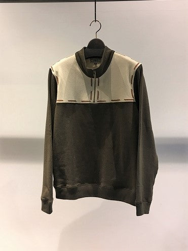 J-B-J / SCRATCH ZIP PULLOVER / DARK GREEN