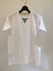 QBISM / DENIM TRIANGLE T-SHIRT / WHITE