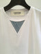 QBISM / DENIM TRIANGLE T-SHIRT / WHITE