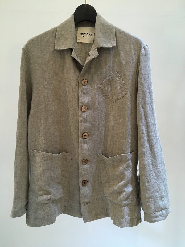 MARC POINT / LINEN WORK JACKET / NATURAL