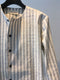 NOURHAGE / QAMIS BASIC SHIRT / CREAM&BLUE