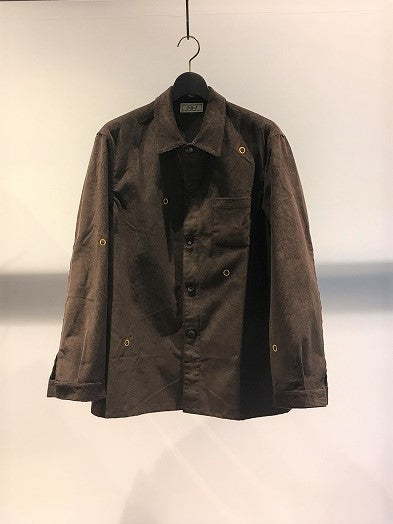 J-B-J / HAND EMBROIDERY CORDUROY OVERSHIRT / BROWN
