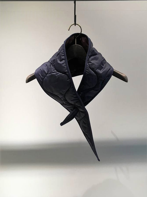 T_COAT / T FOULARD / NAVY-BORDEAUX