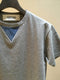 QBISM / DENIM TRIANGLE T-SHIRT / GRAY