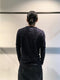 MARC POINT - MARCANDCRAM / RAW EDGE TEE LONG SLEEVE / NAVY