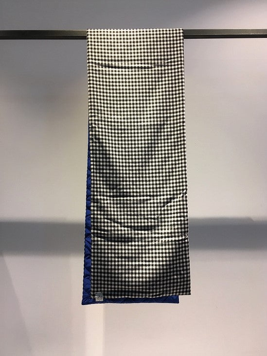 T_COAT / DOUBLE FACE QUILTED SCARF / BLUE
