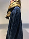 T_COAT / DOUBLE FACE QUILTED SCARF / BLACK