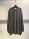MARC POINT / RAW EDGE LONG CREW NECK KNIT / GREY