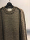 MARC POINT / RAW EDGE LONG CREW NECK KNIT / SAND