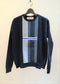 QBISM / REMAKE PATCHWORK DENIM SPORT BAND SWEAT / NAVY