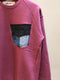 QBISM / VINTAGE POCKT 3D SWEAT / PINK