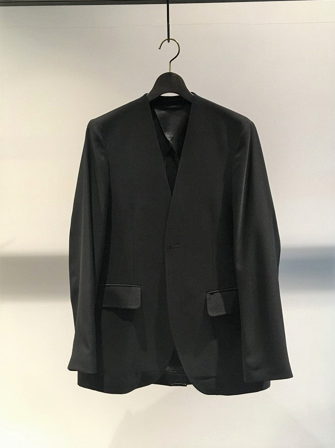 RAINMAKER / NO COLLAR JACKET / BLACK