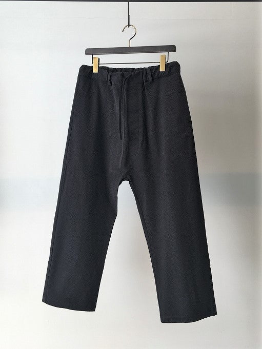 MARC POINT / SEERSUCKER COULISSE PANTS / BLACK