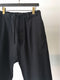 MARC POINT / SEERSUCKER COULISSE PANTS / BLACK