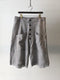 MARC POINT / WIDE LINEN SHORTS / L-GREY