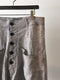 MARC POINT / WIDE LINEN SHORTS / L-GREY