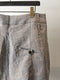 MARC POINT / WIDE LINEN SHORTS / L-GREY