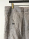 MARC POINT / WIDE LINEN SHORTS / L-GREY