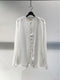 MARC POINT / NO COLLAR SHIRT / WHITE