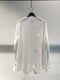 MARC POINT / NO COLLAR SHIRT / WHITE