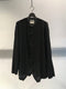 MARC POINT / NO COLLAR SHIRT / BLACK